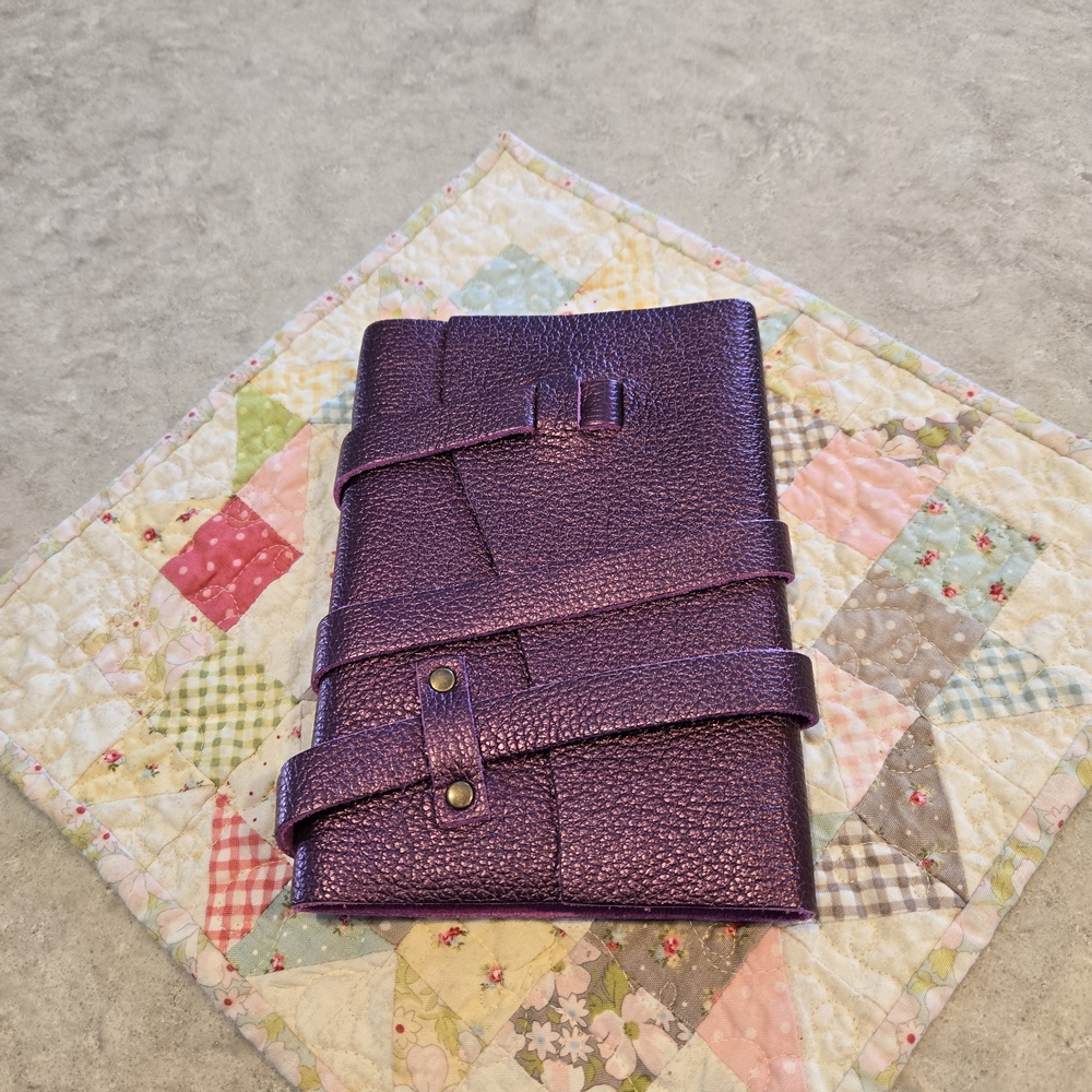 Portland Leather Medium Wrap Journal In Ultra Violet
